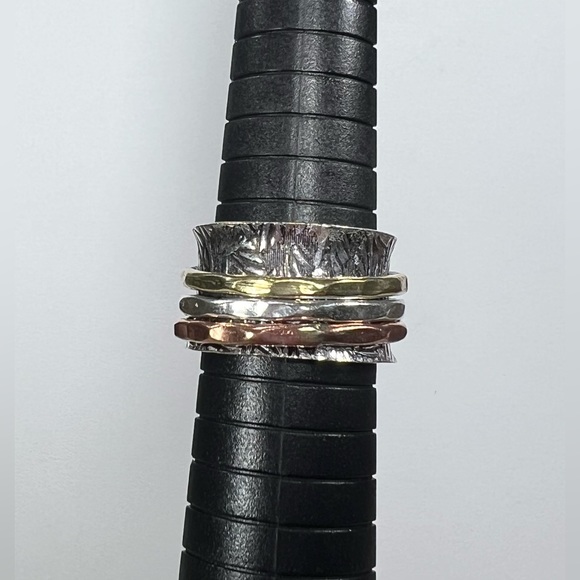 SPINNER! Vintage 925 Moonstone Gemstone Spinner Ring size 9.5 - Picture 5 of 9